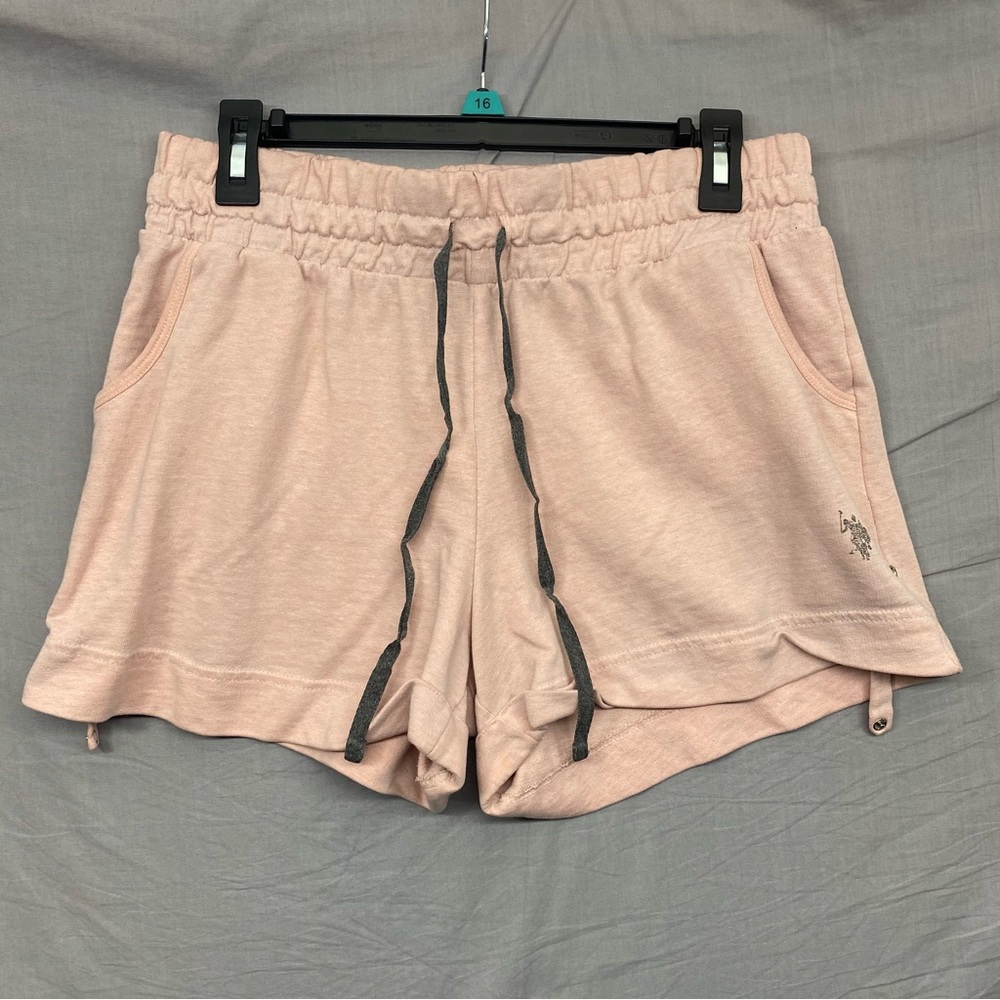 US Polo Assn Sweat Shorts With Pockets Pink Women Size | L